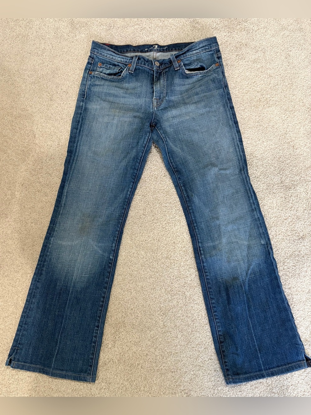 7 For All Mankind Jeans, Women's Size 32 Blue Bootcut Jeans
